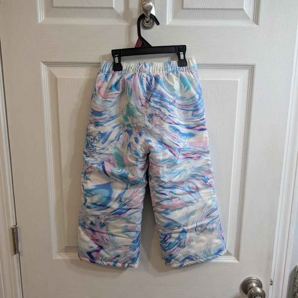 The Childrens Place Snow Pants Girls ‎ Blue & Pink Tie Dye Insulated - Size 4